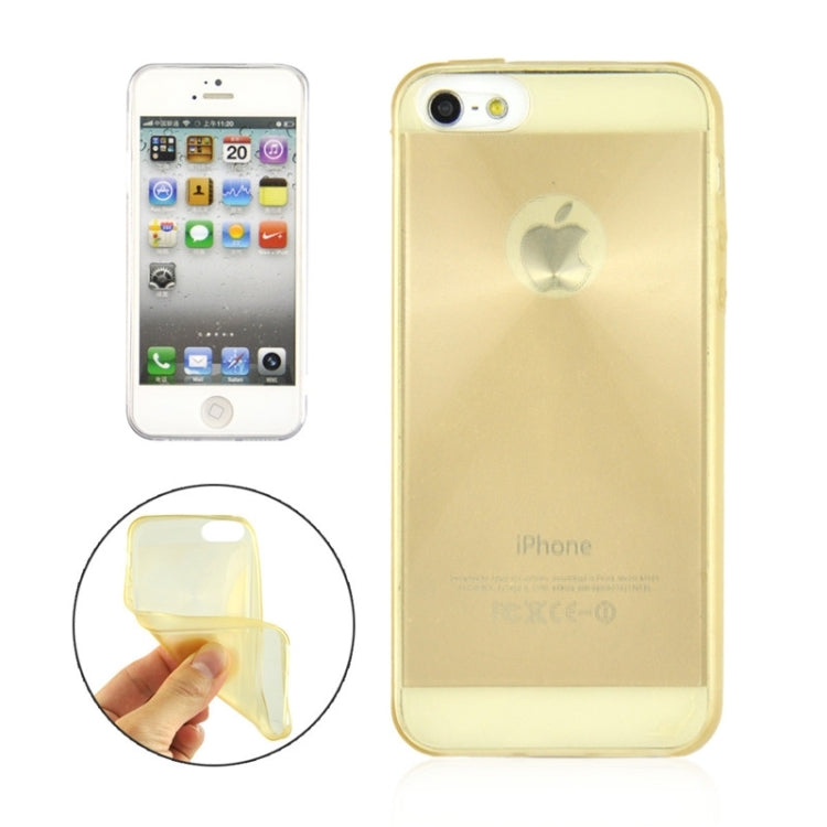 0.3mm Ultrathin CD Texture TPU Protective Transparent Case for iPhone 5 & 5s & SE