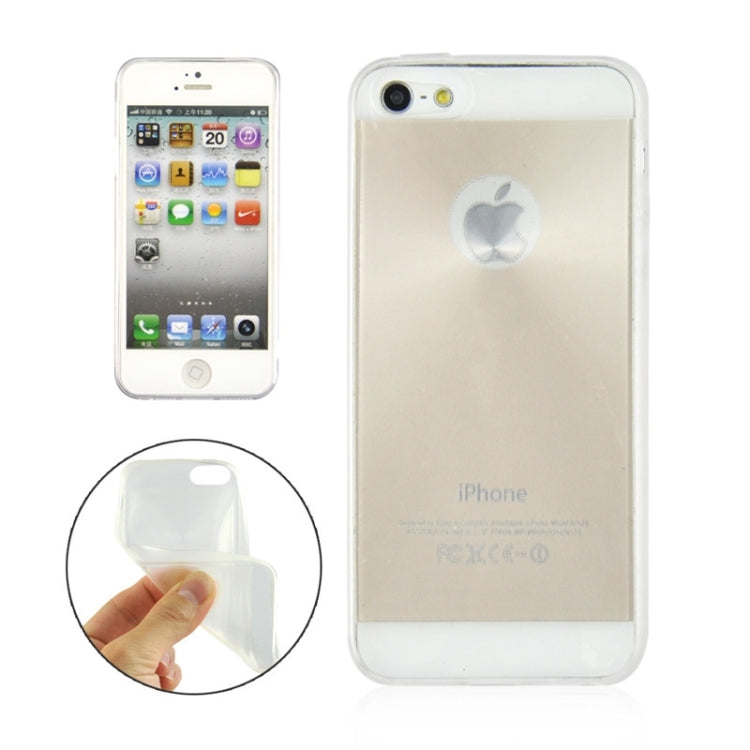 0.3mm Ultrathin CD Texture TPU Protective Transparent Case for iPhone 5 & 5s & SE