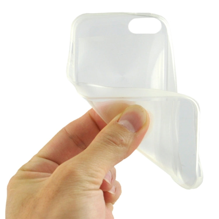 0.3mm Ultrathin CD Texture TPU Protective Transparent Case for iPhone 5 & 5s & SE