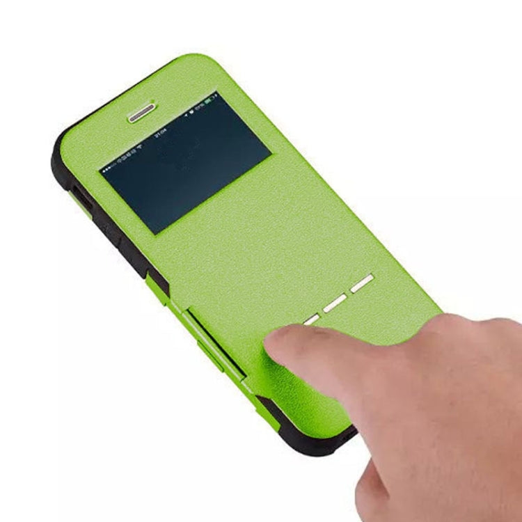 Litchi Texture Horizontal Flip Smart Case with Call Display ID and Receive Call & Wake-up / Sleep Function for iPhone 5 & 5s & SE