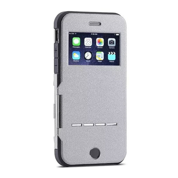 Litchi Texture Horizontal Flip Smart Case with Call Display ID and Receive Call & Wake-up / Sleep Function for iPhone 5 & 5s & SE