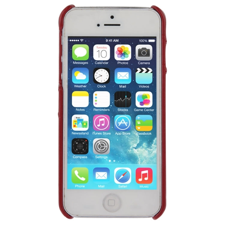 Deluxe Retro PU Leather Back Cover Case with Card Slots with Fashion Logo for iPhone 5 & 5s & SE