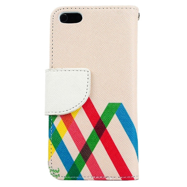 Little Bear Pattern Horizontal Flip Magnetic Buckle Leather Case with Card Slots & Holder & Lanyard for iPhone 5 & 5s & SE & SE