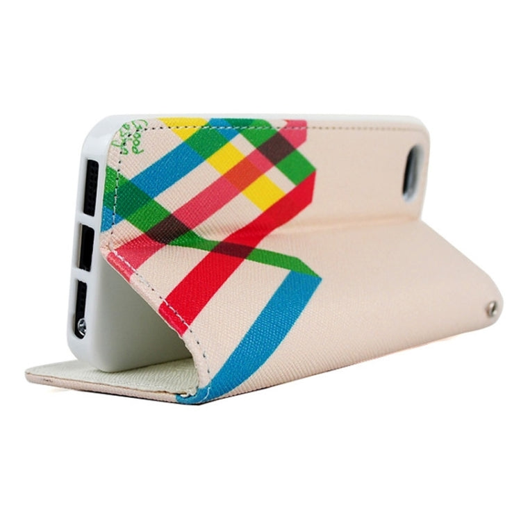 Little Bear Pattern Horizontal Flip Magnetic Buckle Leather Case with Card Slots & Holder & Lanyard for iPhone 5 & 5s & SE & SE
