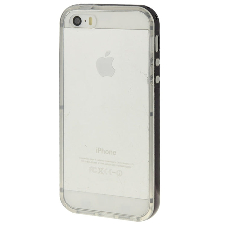 TPU Transparent Protective Case with Colorful Electroplating Frame for iPhone 5 & 5s & SE