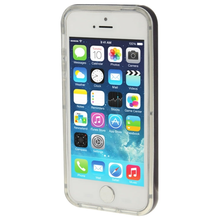 TPU Transparent Protective Case with Colorful Electroplating Frame for iPhone 5 & 5s & SE