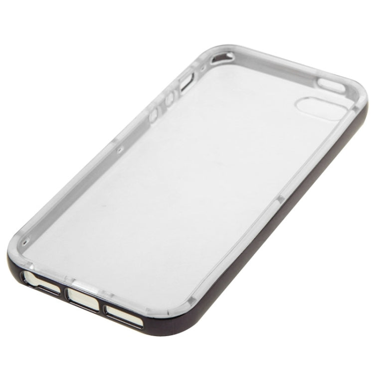 TPU Transparent Protective Case with Colorful Electroplating Frame for iPhone 5 & 5s & SE
