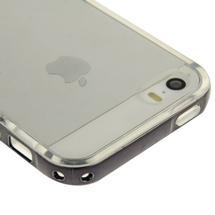 TPU Transparent Protective Case with Colorful Electroplating Frame for iPhone 5 & 5s & SE