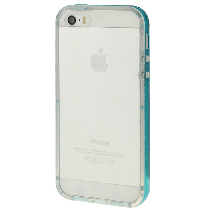 TPU Transparent Protective Case with Colorful Electroplating Frame for iPhone 5 & 5s & SE