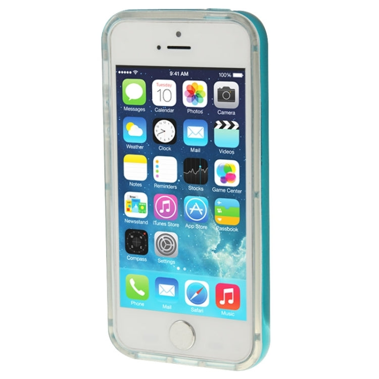 TPU Transparent Protective Case with Colorful Electroplating Frame for iPhone 5 & 5s & SE