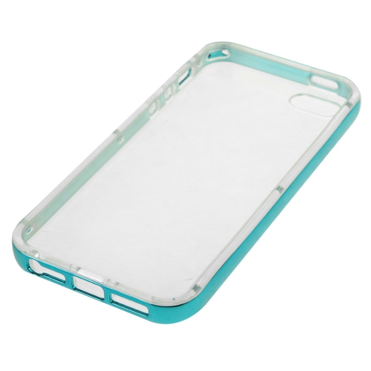 TPU Transparent Protective Case with Colorful Electroplating Frame for iPhone 5 & 5s & SE