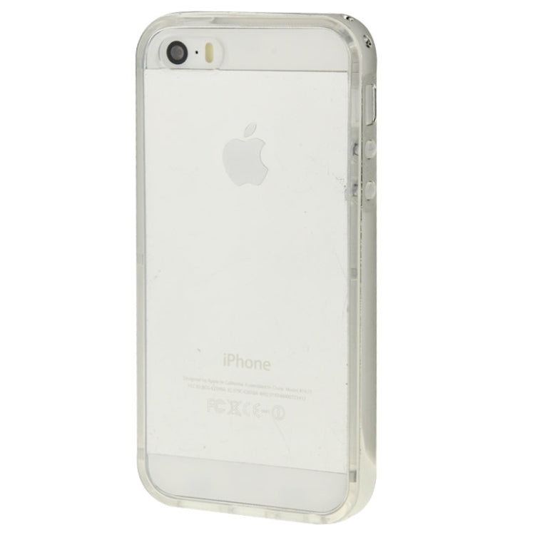 TPU Transparent Protective Case with Colorful Electroplating Frame for iPhone 5 & 5s & SE