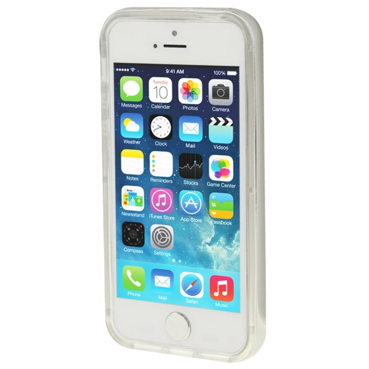 TPU Transparent Protective Case with Colorful Electroplating Frame for iPhone 5 & 5s & SE