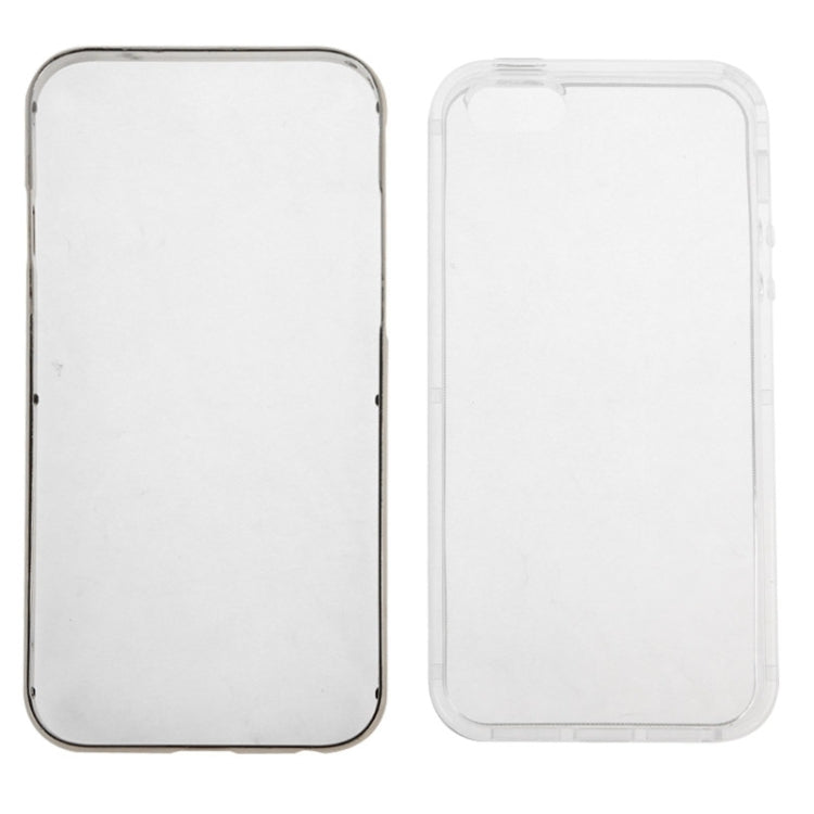 TPU Transparent Protective Case with Colorful Electroplating Frame for iPhone 5 & 5s & SE