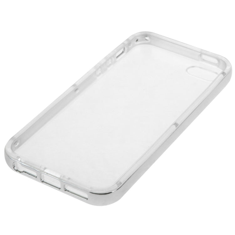 TPU Transparent Protective Case with Colorful Electroplating Frame for iPhone 5 & 5s & SE