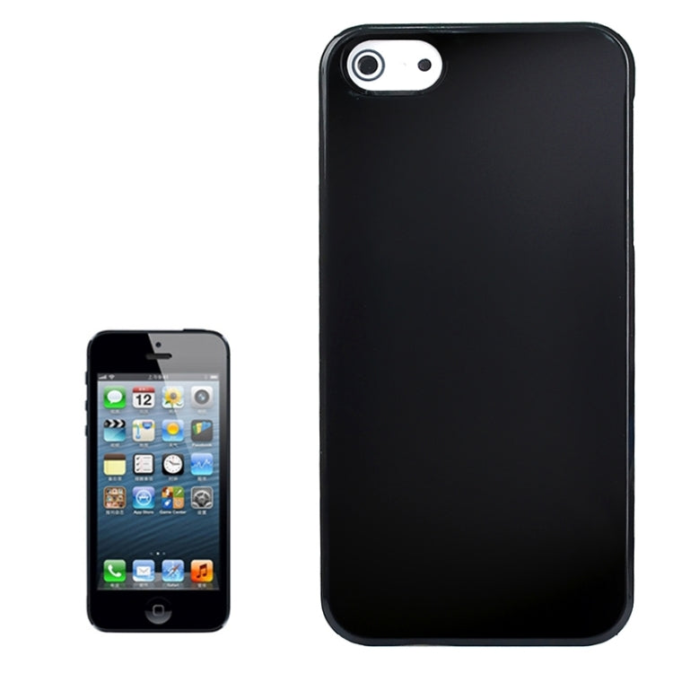 Glossy Surface Protective PC Case for iPhone 5 & 5s & SE(Black)