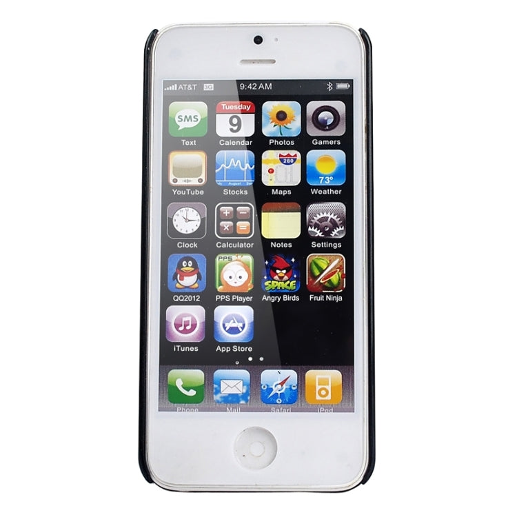 Glossy Surface Protective PC Case for iPhone 5 & 5s & SE(Black)