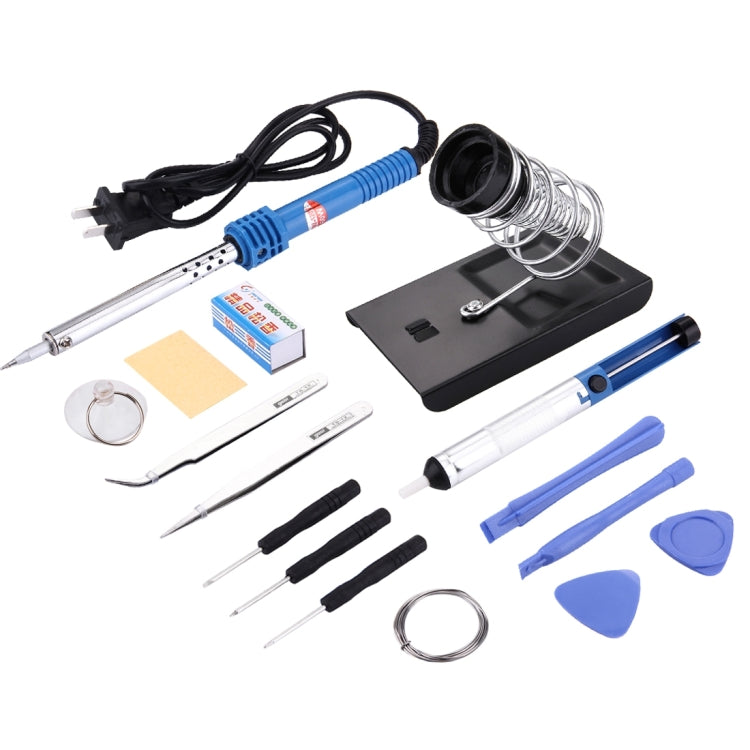 HH301 16 in 1 30W 110V Electric Soldering Tools Set With Iron Stand Desolder Pump
