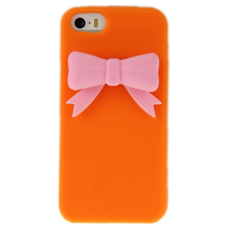 Stereoscopic Bowknot Silicone Protective Case for iPhone 5 & 5s & SE