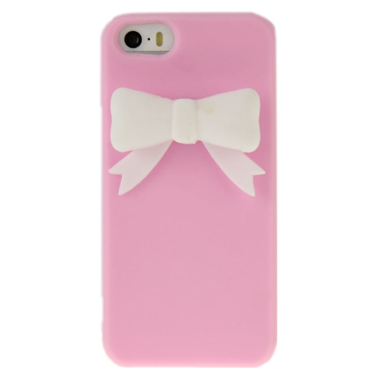 Stereoscopic Bowknot Silicone Protective Case for iPhone 5 & 5s & SE