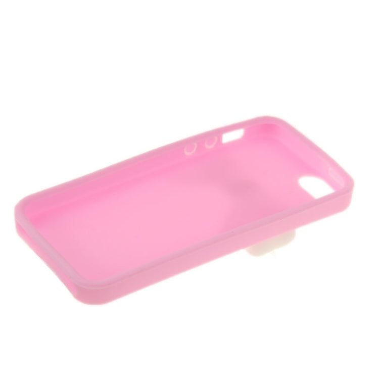 Stereoscopic Bowknot Silicone Protective Case for iPhone 5 & 5s & SE