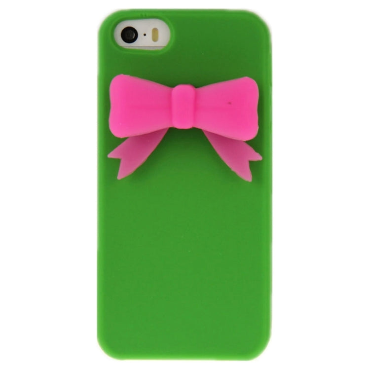 Stereoscopic Bowknot Silicone Protective Case for iPhone 5 & 5s & SE