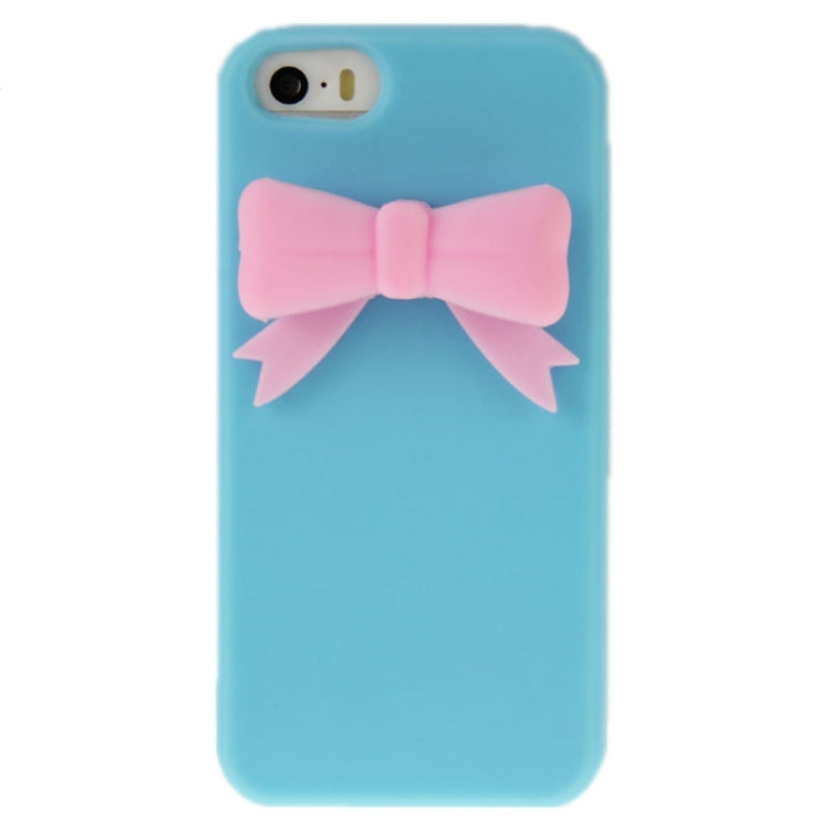 Stereoscopic Bowknot Silicone Protective Case for iPhone 5 & 5s & SE