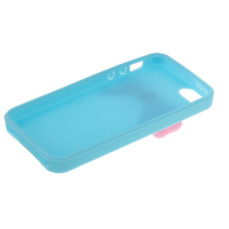 Stereoscopic Bowknot Silicone Protective Case for iPhone 5 & 5s & SE