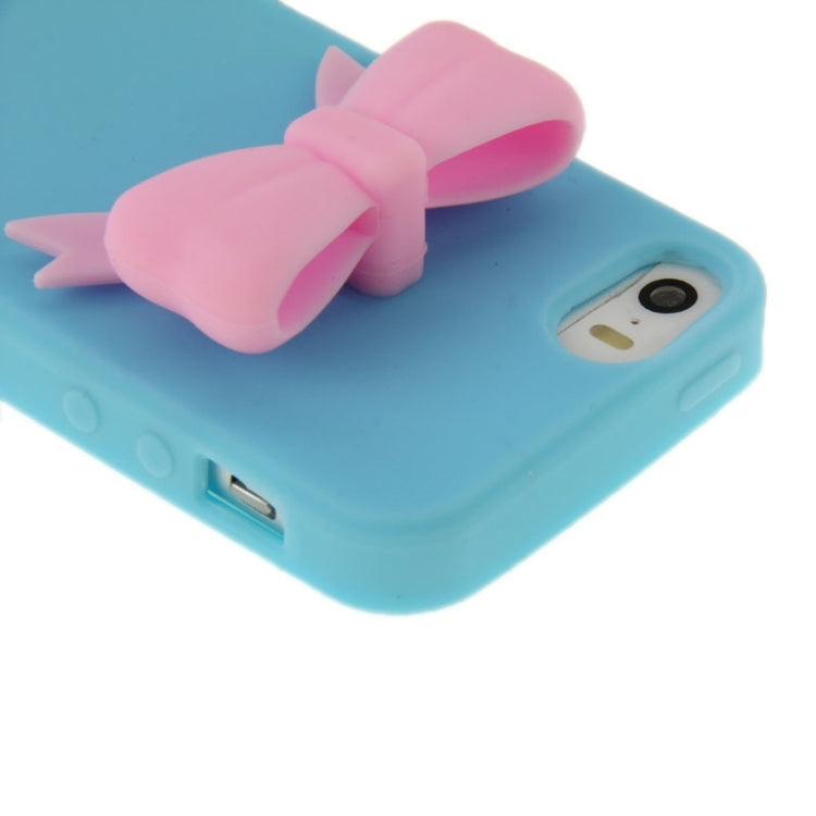 Stereoscopic Bowknot Silicone Protective Case for iPhone 5 & 5s & SE