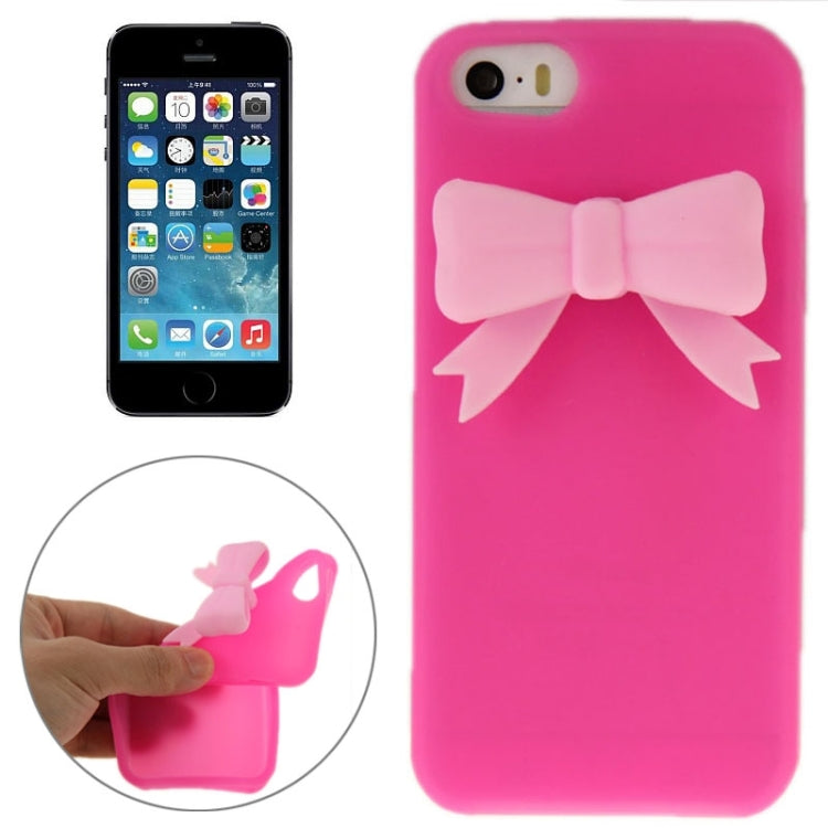 Stereoscopic Bowknot Silicone Protective Case for iPhone 5 & 5s & SE