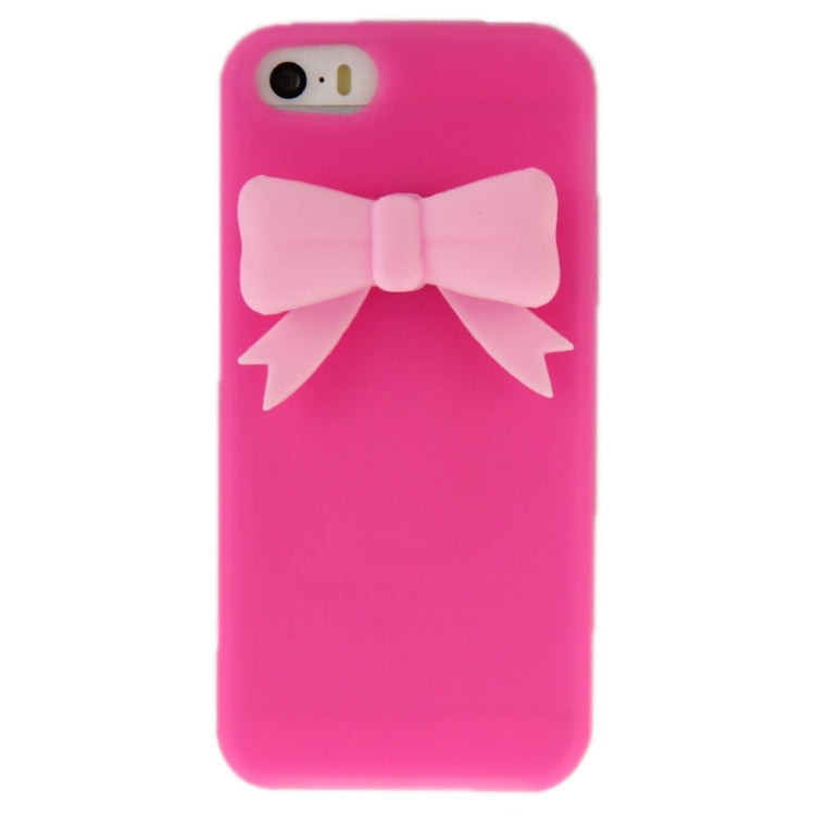 Stereoscopic Bowknot Silicone Protective Case for iPhone 5 & 5s & SE