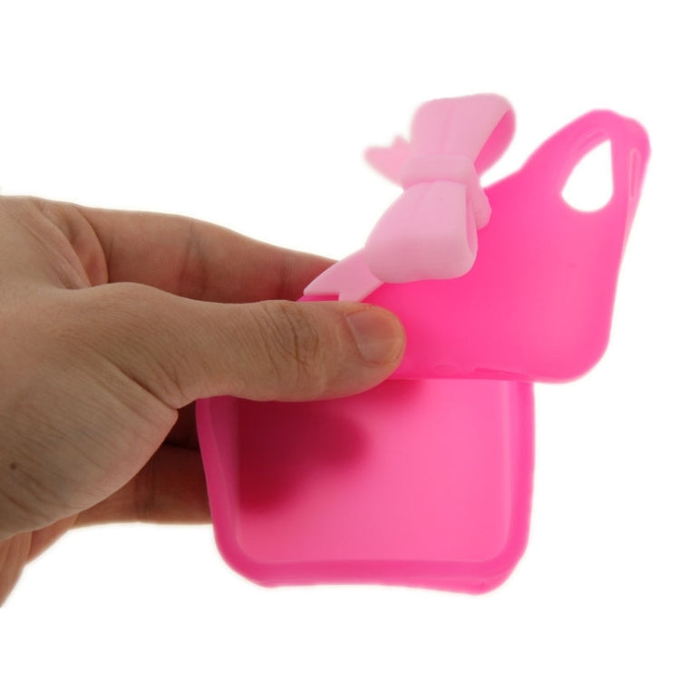 Stereoscopic Bowknot Silicone Protective Case for iPhone 5 & 5s & SE
