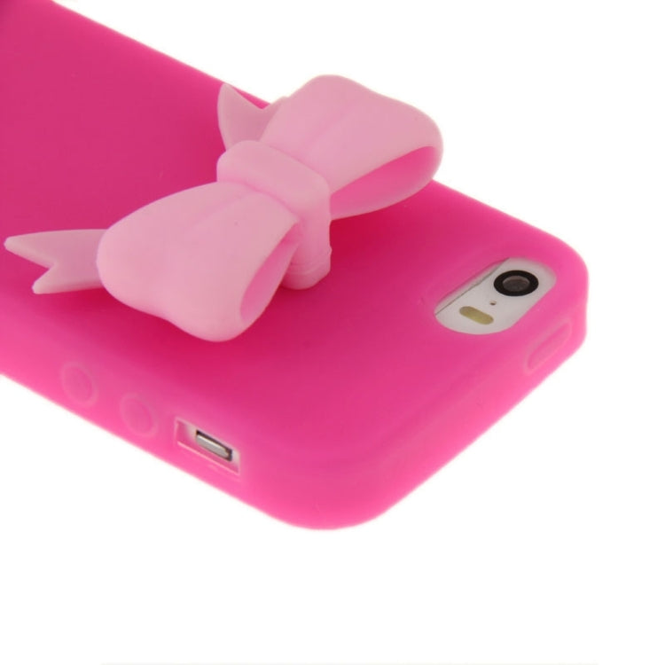 Stereoscopic Bowknot Silicone Protective Case for iPhone 5 & 5s & SE