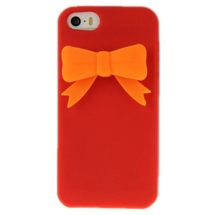 Stereoscopic Bowknot Silicone Protective Case for iPhone 5 & 5s & SE