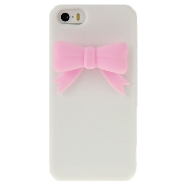 Stereoscopic Bowknot Silicone Protective Case for iPhone 5 & 5s & SE