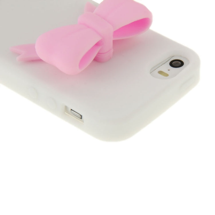 Stereoscopic Bowknot Silicone Protective Case for iPhone 5 & 5s & SE