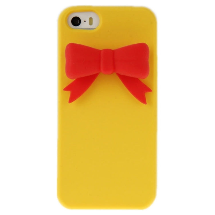 Stereoscopic Bowknot Silicone Protective Case for iPhone 5 & 5s & SE