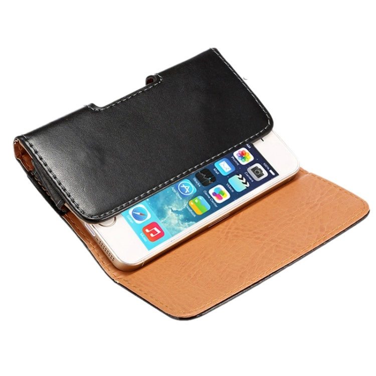 Horizontal Style Lamb Skin Texture Waist Bag with Back Splint for iPhone 5 / 5S / 5C