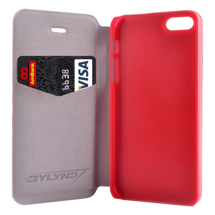 Litchi Texture Flip Leather Case with Holder & Card Slot for iPhone 5 & 5s & SE & SE