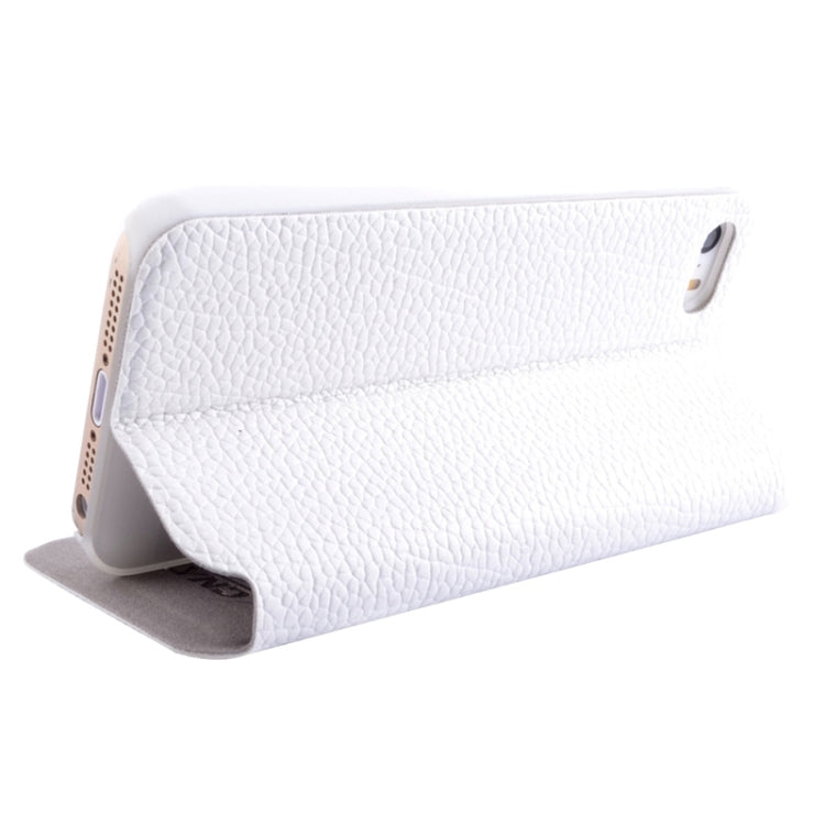 Litchi Texture Flip Leather Case with Holder & Card Slot for iPhone 5 & 5s & SE & SE