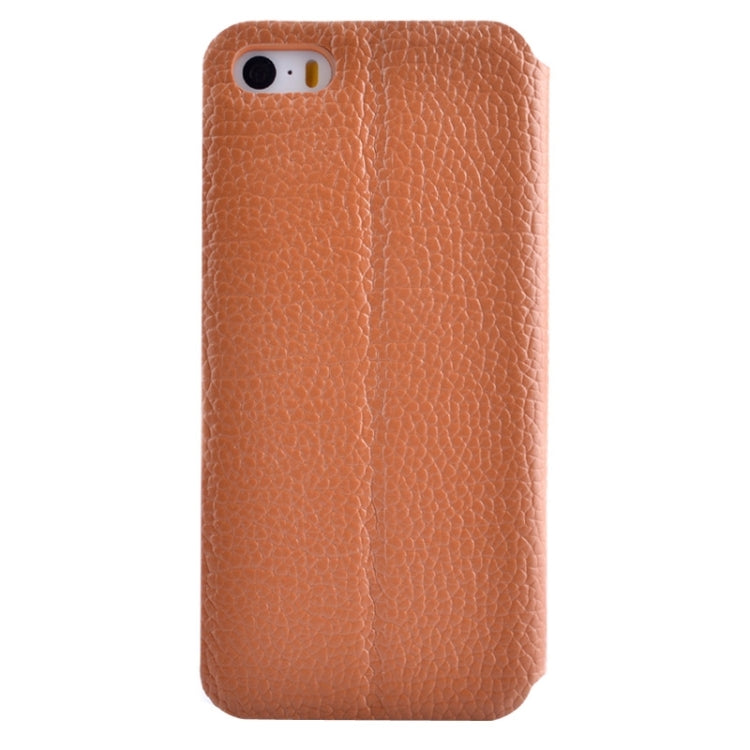 Litchi Texture Flip Leather Case with Holder & Card Slot for iPhone 5 & 5s & SE & SE
