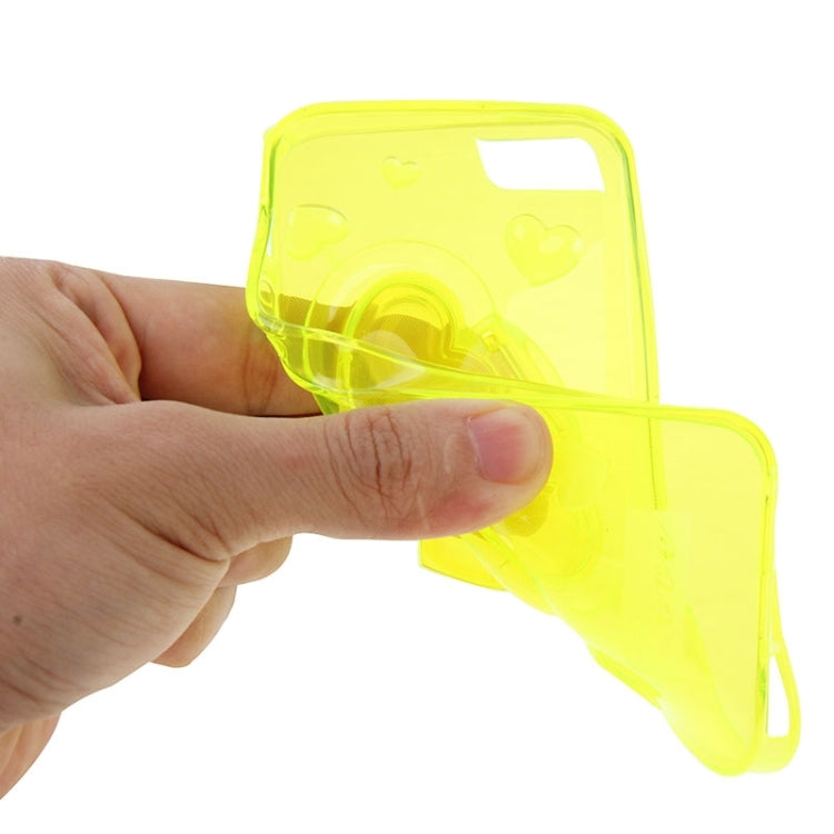 3D Love Heart Pattern TPU Protective Case with Holder & Lanyard for iPhone 5 & 5s & SE