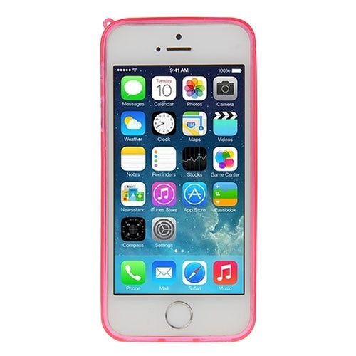 3D Love Heart Pattern TPU Protective Case with Holder & Lanyard for iPhone 5 & 5s & SE