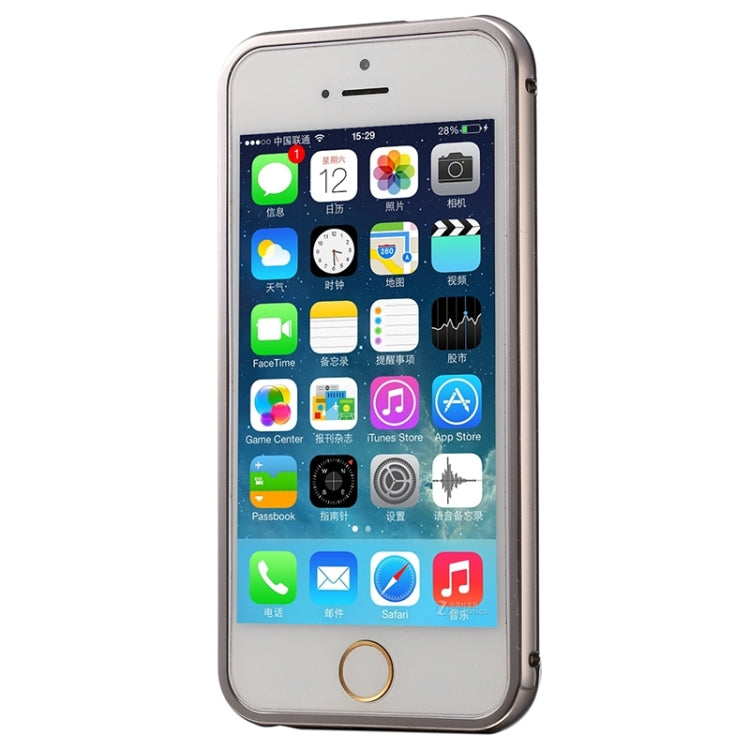 Push-pull Style Metal Plating Bumper Frame + Acrylic Back Cover Combination Case for iPhone 5 & 5s & SE