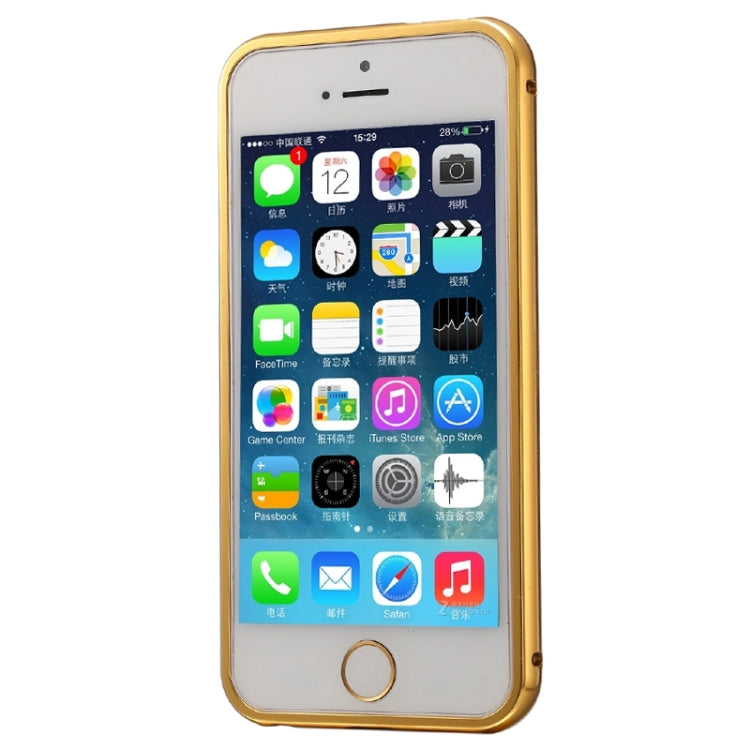 Push-pull Style Metal Plating Bumper Frame + Acrylic Back Cover Combination Case for iPhone 5 & 5s & SE