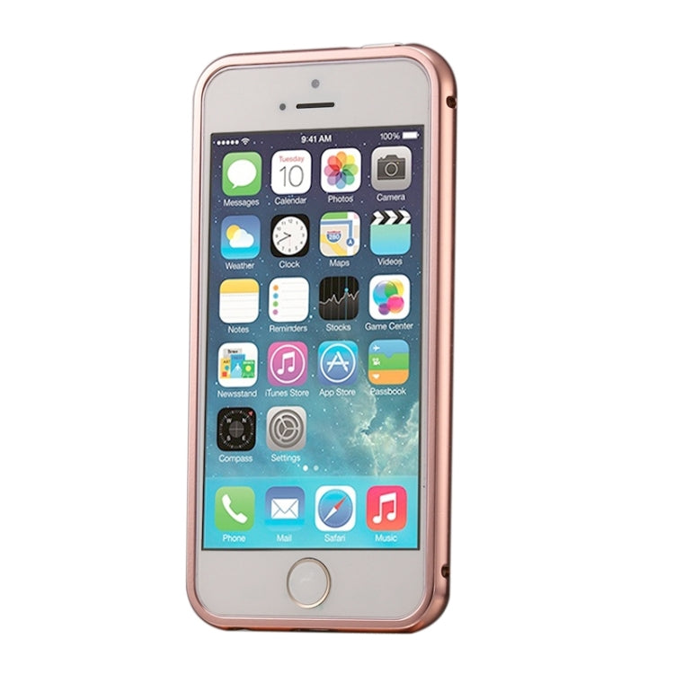 Diamond Encrusted Push-pull Style Metal Plating Bumper Frame + Acrylic Back Cover Combination Case for iPhone 5 & 5s & SE