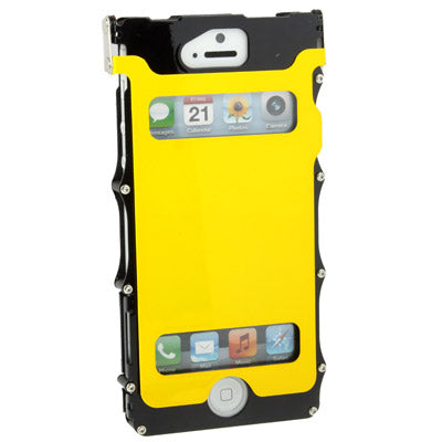 Metal Gear Stainless Steel Protective Case with Call Display for iPhone 5