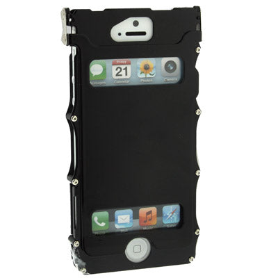 Metal Gear Stainless Steel Protective Case with Call Display for iPhone 5