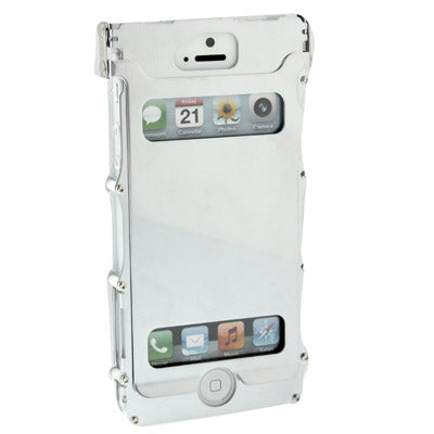 Metal Gear Stainless Steel Protective Case with Call Display for iPhone 5