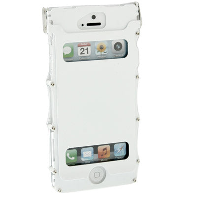 Metal Gear Stainless Steel Protective Case with Call Display for iPhone 5